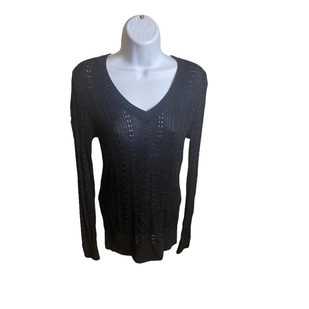 Bananna Republic black vneck sweater size XS